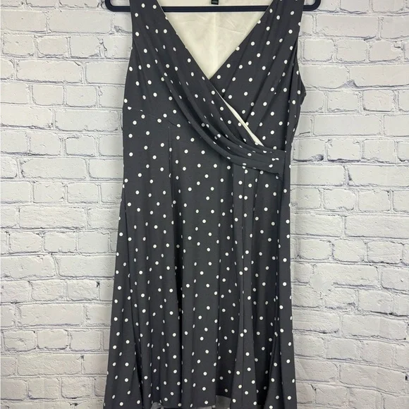 Ralph Lauren | Dresses | Ralph Lauren White And Gray Fit And Flare Midi  Dress | Poshmark